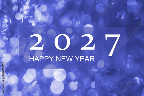 Happy New Year 2027, greeting card