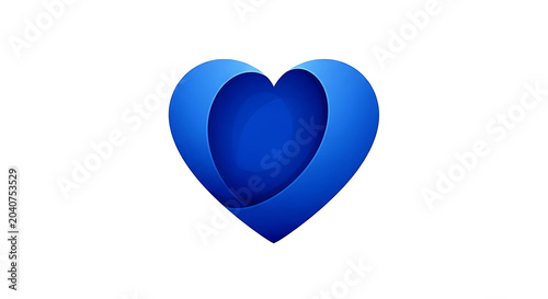 Blue and purple abstract heart shape