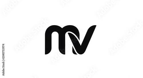 Black stylized letter 'm' on white background, typography symbol