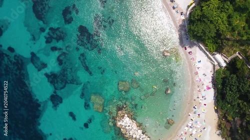 Spectacular drone footage of Marina Grande harbor and Mediterranean summer activity