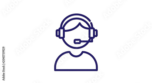 Blue-haired woman with surprised expression in minimalist style face