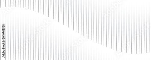 Acrylic satin corrugated glass texture light gray background. Blurred soft ribbed transparent striped door window overlay. Metal silver reeded polycarbonate sheet.