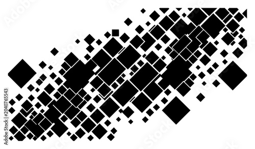 Fotografie Abstract composition of overlapping diamond shapes in geometric silhouette style