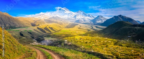 Erciyes is an extinct volcano located in the Central Anatolia Region. It is a large stratovolcano rising from the Sultansazlığı plains, 25 km southwest of Kayseri.