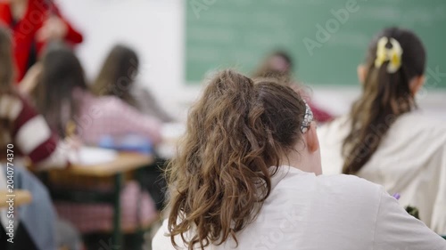Children are actively involved in the learning process. School life. High quality 4k footage