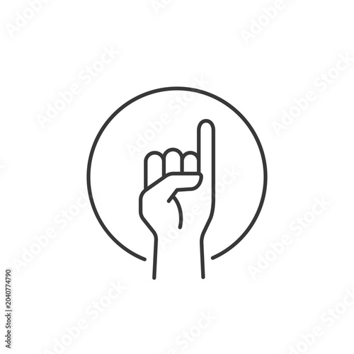 фотографія Pinky swear hand gesture logo icon symbolizing trust, promise, and commitment, perfect for communication design, branding visuals, and expressive gesture projects