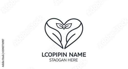 Heart Shaped Leaf Logo.