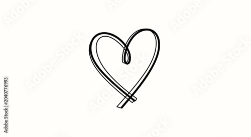 Heart shaped safety pin.