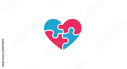Heart Shaped Puzzle Pieces.