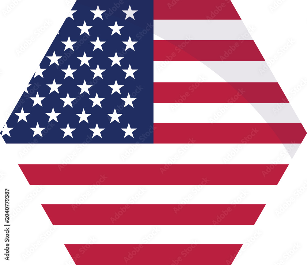 Fototapeta premium American Independence Day Red and Blue Stars Illustration, 4th of July Patriotic Stars and Confetti Illustration, USA Independence Day Blue and Red Stars Element, Patriotic Red Blue Stars Illustration