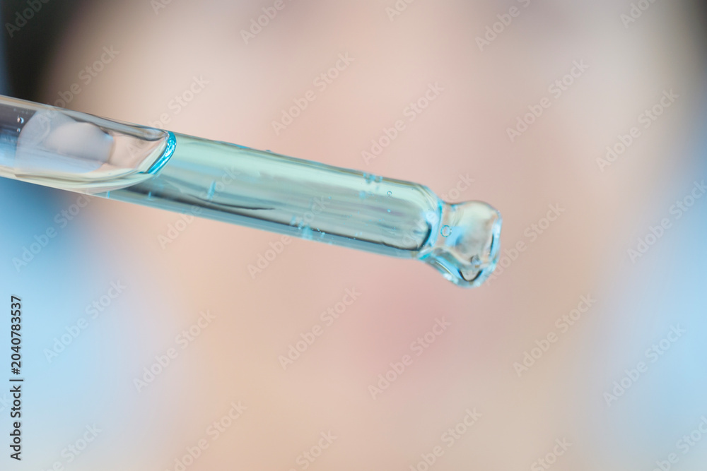 ghk cu dropper Poster, Print with copper peptide serum macro pipette glass vial liquid blue fl, 40x26.7 cm 500 strips/10 bottles Complete Immune As with any new Quantity:3 Pack [SAVE 10%]
