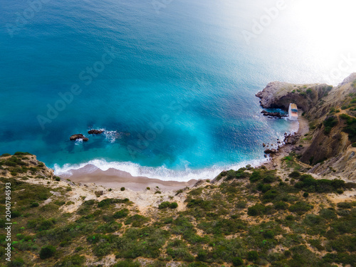 Tableau sur toile Hidden Paradise of Portugal Praia da Mijona, Sesimbra