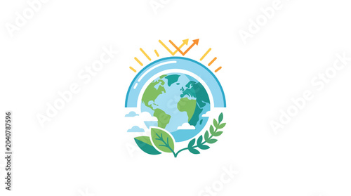 Fotografía Earth Climate Change Global Warming Greenhouse Effect Illustration