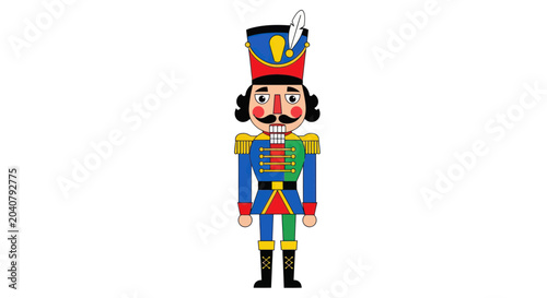 Obraz na płótnie Nutcracker Soldier Toy Cartoon Character