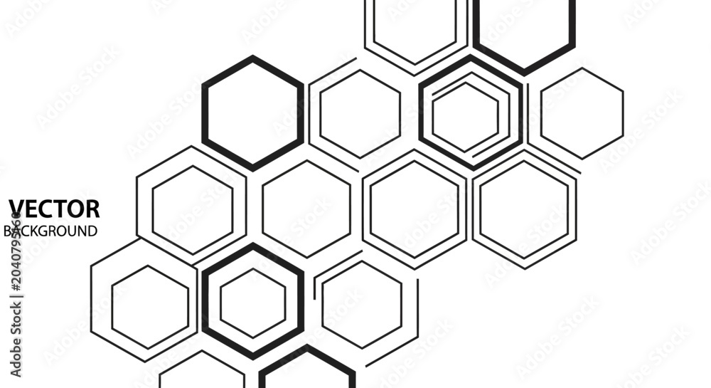 Obraz premium Abstract Hexagon Pattern - Geometric Background