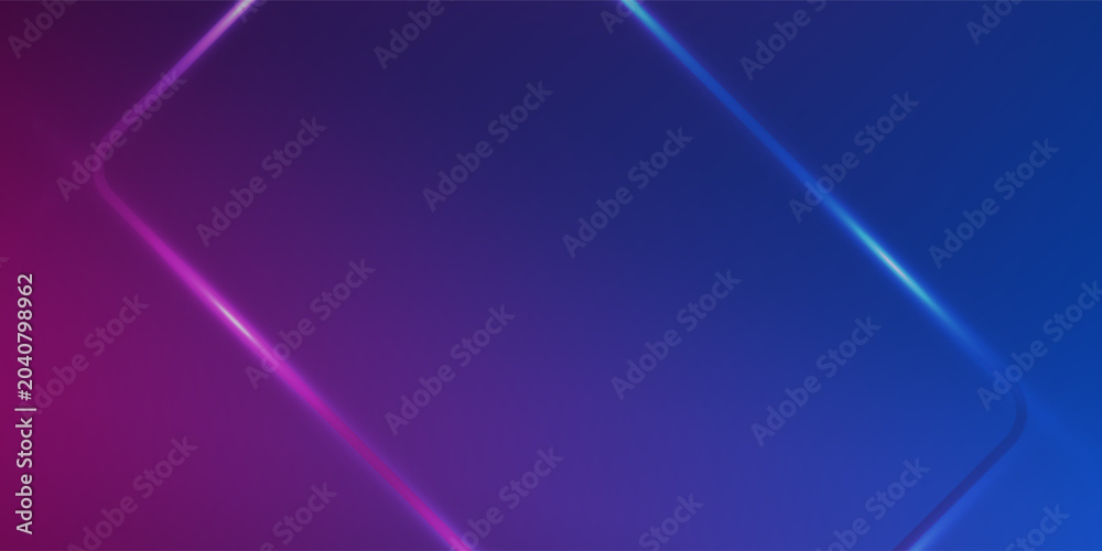 Obraz premium Abstract minimalisist dark background with blue and pink neon glow, dynamic gradient creative