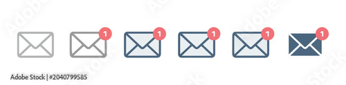 Canvastavla Email notification icons set