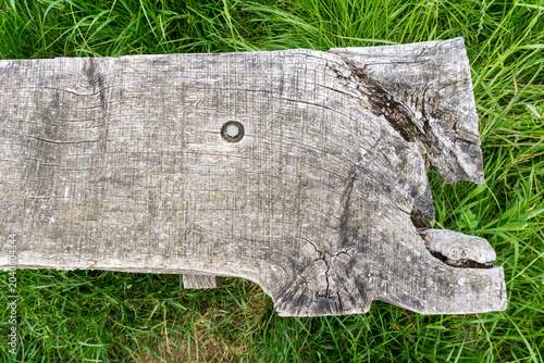 old wooden seat