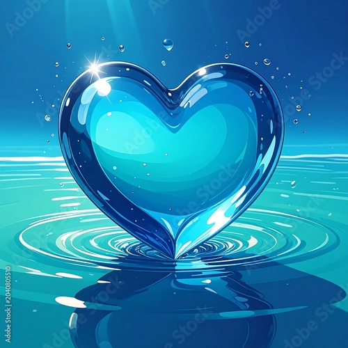 Abstract blue liquid swirling motion graphic.