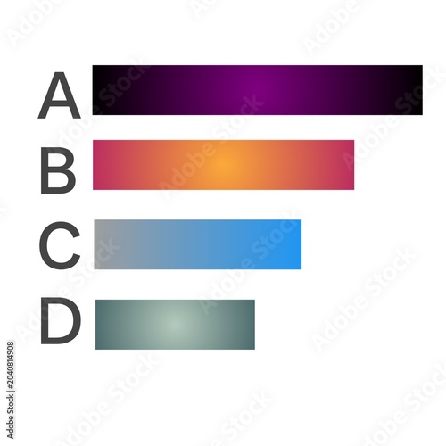 Gradient Color Palette Swatches Set with Purple Orange Blue and Green Teal Spectrum Backgrounds for Design