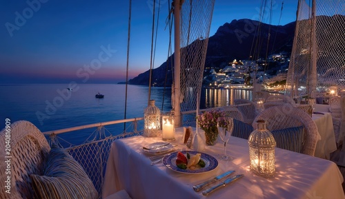 Romantic seaside dinner