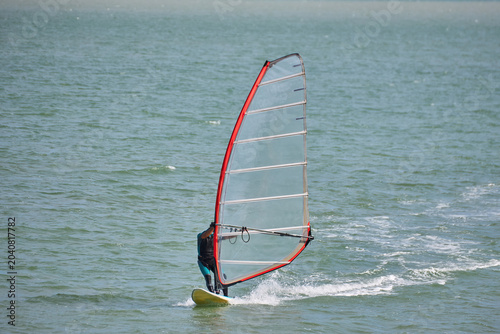 Windsurfing Action on Sea