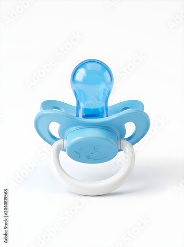 pacifier baby 3d rendering isolated on white background cartoon plastic style icon