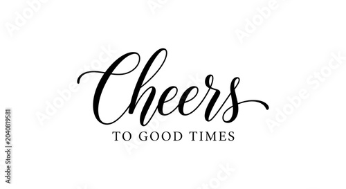 Εκτύπωση καμβά A cheerful scene with a Cheers sign for a festive party atmosphere with good tim