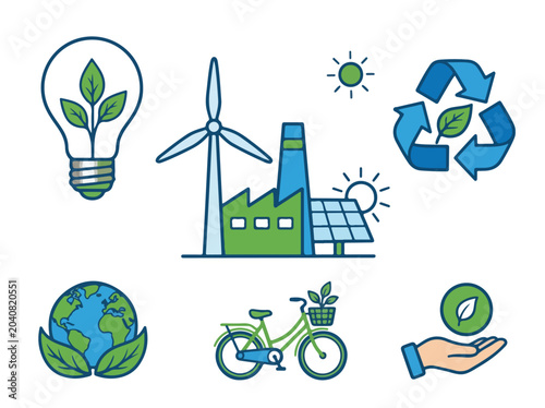 Eco friendly sustainable energy concept.