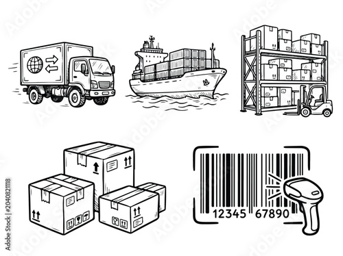 Logistics and shipping operations.