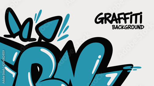 Fotografi graffiti art on white background street art urban art tagging spray paint text l