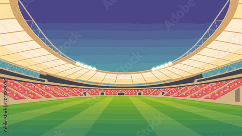Konstfotografi modern stadium vector illustration arena sports venue architecture seats field r