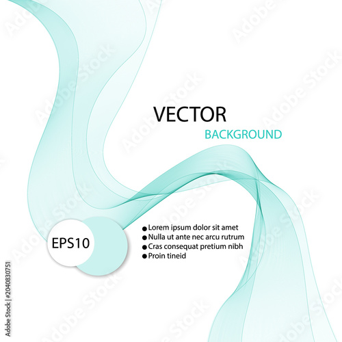 Abstract smooth blue wave vector. Covered flow blue motion illustration. eps 10