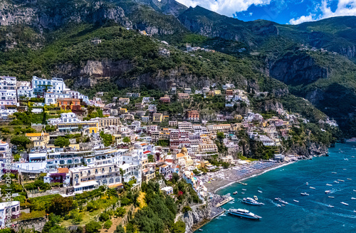 City of Positano on Amalfi coast, Italy
