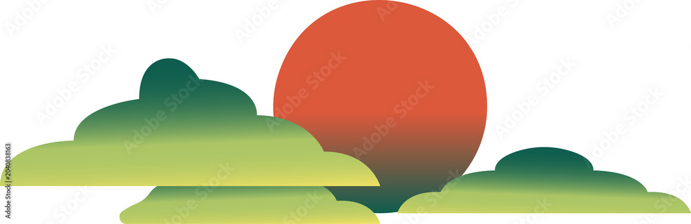 Fototapeta premium abstract sunset