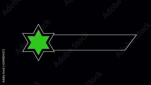 Modern Star Profile Border Animation with Animated Name Tag and Social Overlay Style