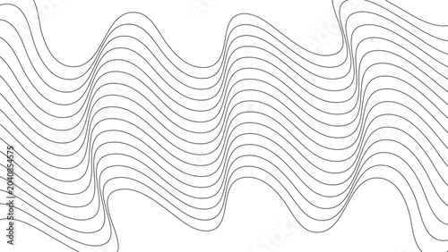 Abstract topography line pattern background seamless fluid wave texture vector