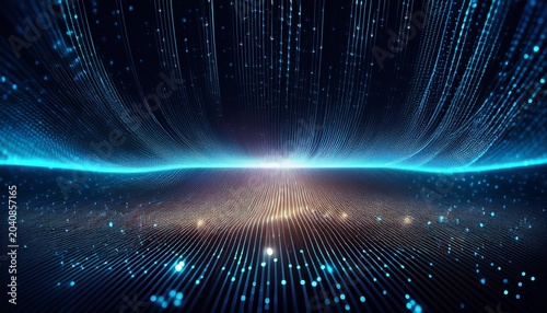 abstract digital background with glowing particles