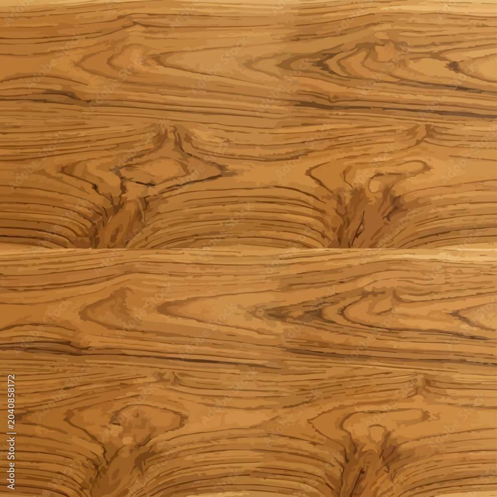 Fototapeta premium Natural wood grain pattern with warm brown tones and knot detail in a seamless vector illustration for backgrounds