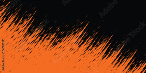 Obraz na płótnie orange black brush Car sticker wrap pattern banner abstract sporty lines black orange color combination grunge brush pattern racing motorsport design