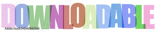 Foto Downloadable colorful large letters creating word downloadable on transparent background