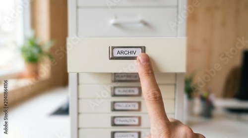 hand, finger pointing, archive drawer, office organization, filing system