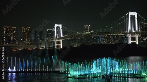 Tokyo Giappone baia notturno