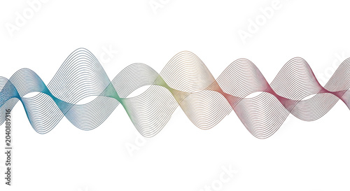 Abstract wavy line pattern with colorful digital data visualization and sound wave concept abstract colorful frequency visualization movement technology illustration background artistic
