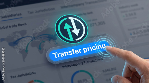 Business finance concept, transfer pricing, global trade, tax planning, financial analysis