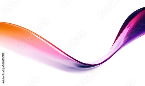 Smooth, flowing gradient of orange to purple against a white background