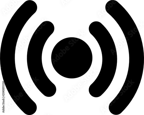 Foto single icon network connection hotspot data sharing flat design transparent back