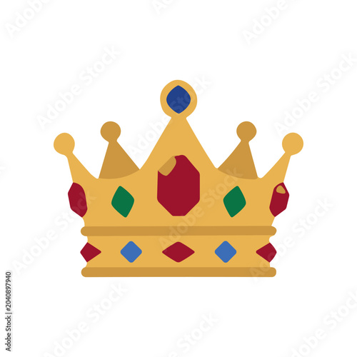 Fotografie Colorful crown with precious stones.
