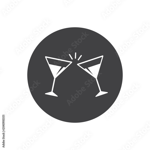 vector design icon of a toasting wine glass
