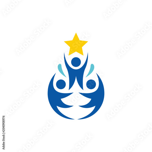 Bilde på lerret Minimalist human symbol with a soft and modern accentuation touch, suitable for